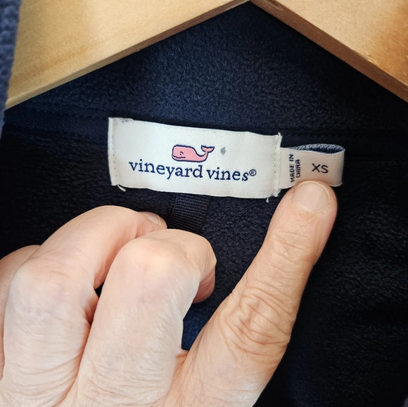 Vineyard Vines Pull Over Top Sz XS Blue Fleece 1/4 Zip Fall Winter Wear - Picture 6 of 10